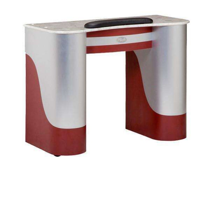 SPA Nail Table, Aluminum.Burgundy, T-105AB (NOT Included Shipping Charge)